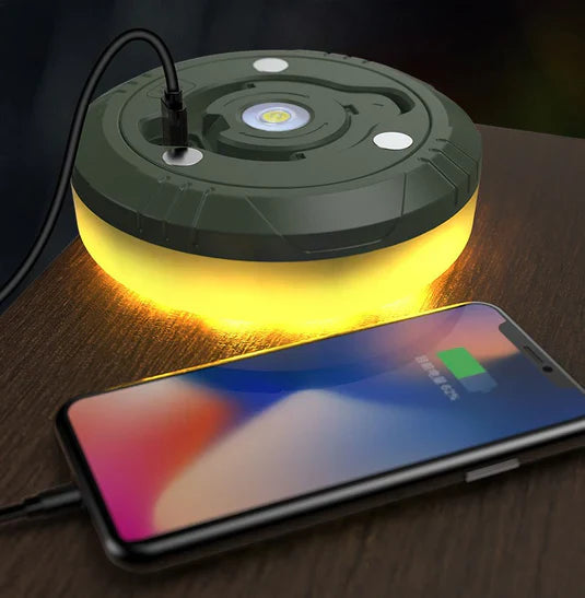 Výkonná LED kempingová lampa s dlouhou výdrží baterie