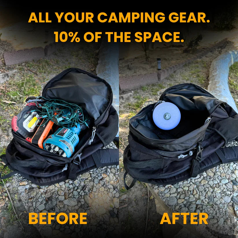 Powerful LED camping lamp with long-lasting battery 