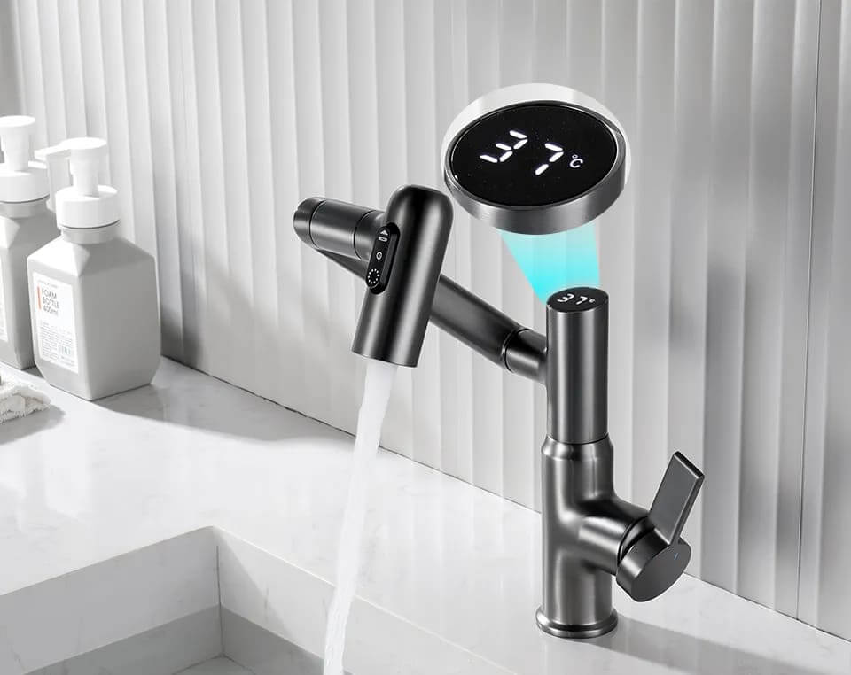 Digital display faucet