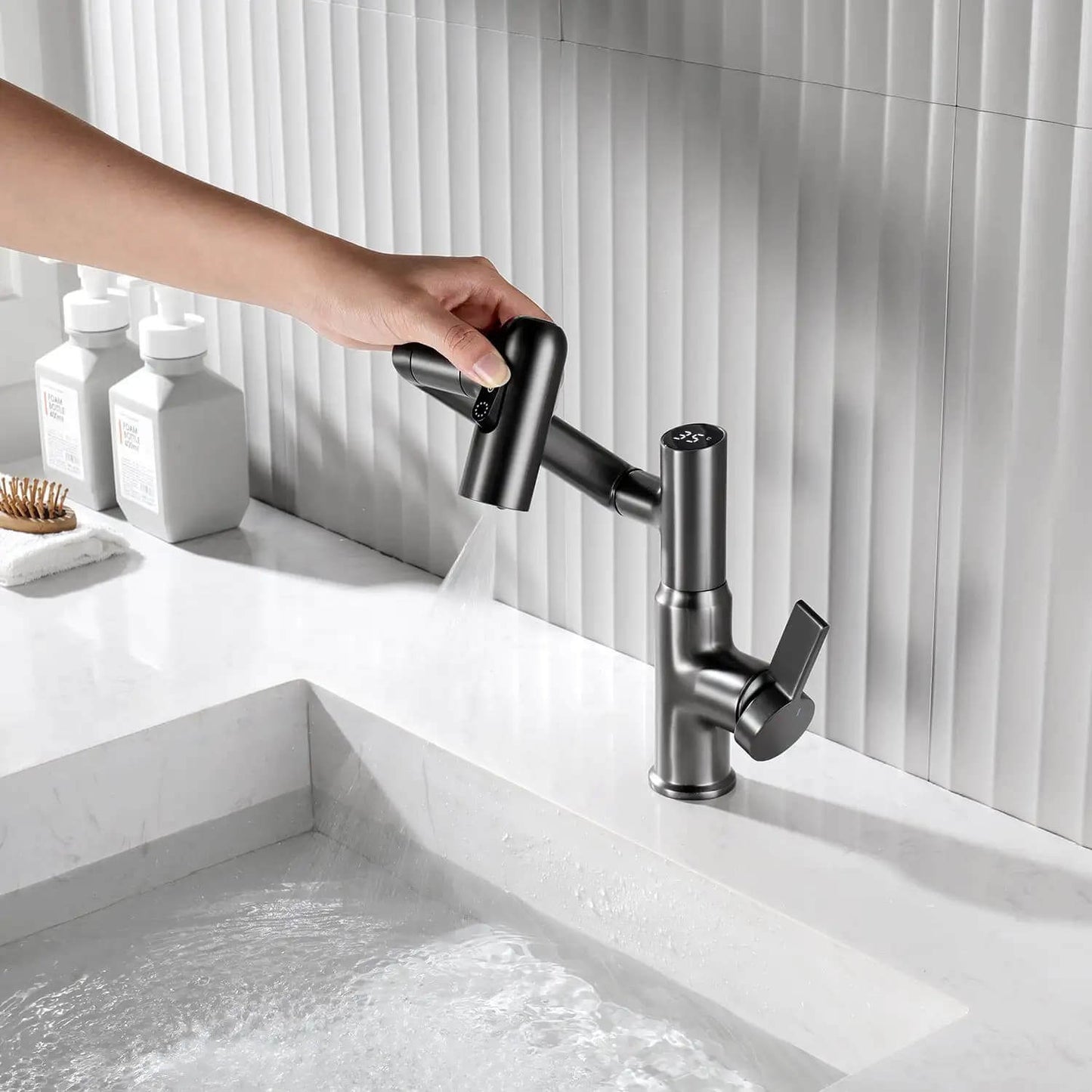 Digital display faucet