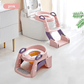 Foldable child seat for easy toilet use 